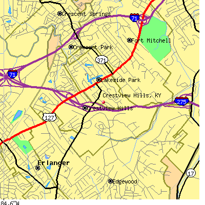 Crestview Hills map