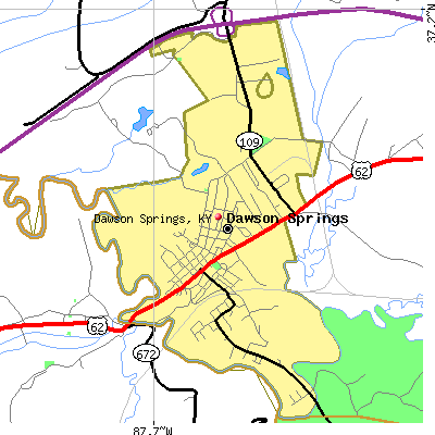 Dawson Springs map
