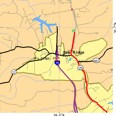 Dry Ridge map