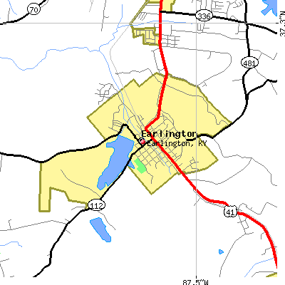 Earlington map