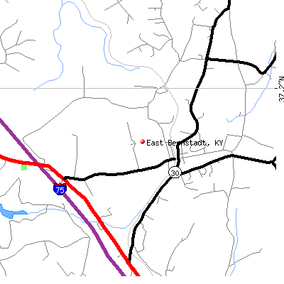 East Bernstadt map