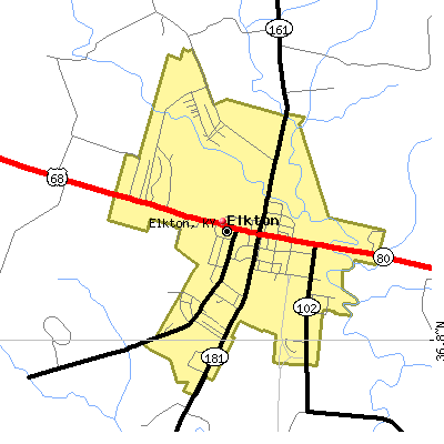 Elkton map