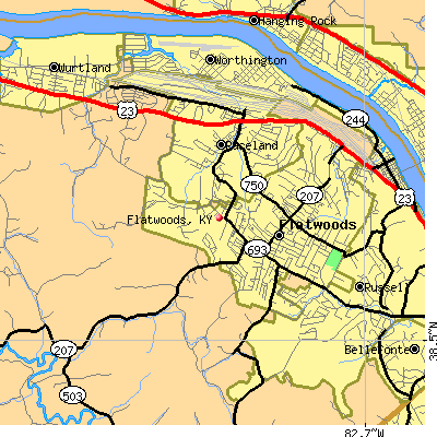 Flatwoods map