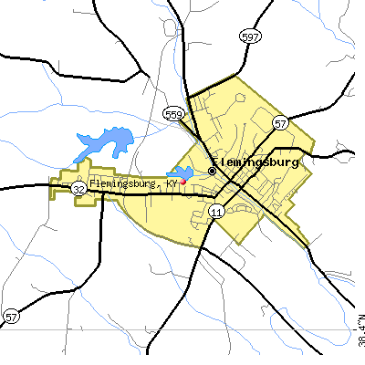 Flemingsburg map