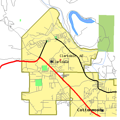 Clarkdale map