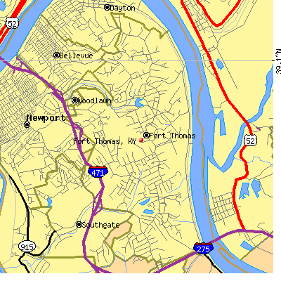 Fort Thomas map