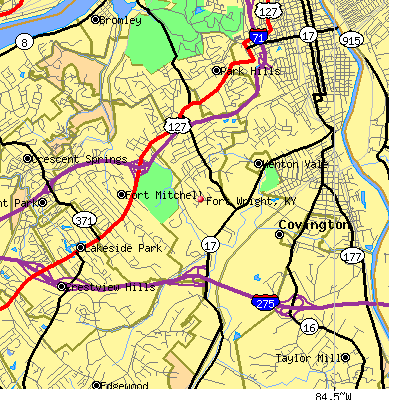 Fort Wright map