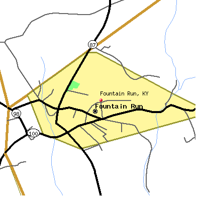 Fountain Run map