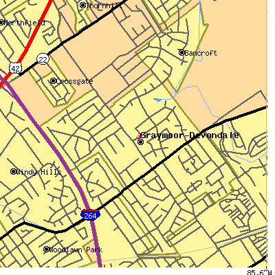 Graymoor-Devondale map