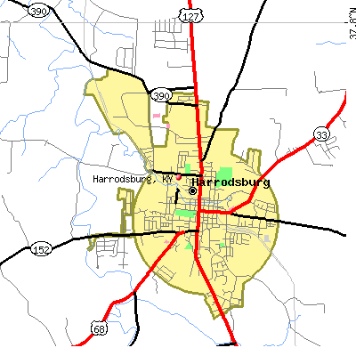 Harrodsburg map