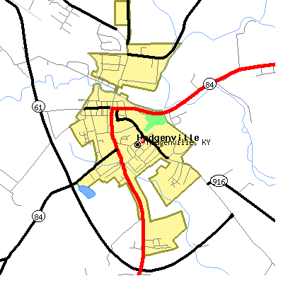 Hodgenville map