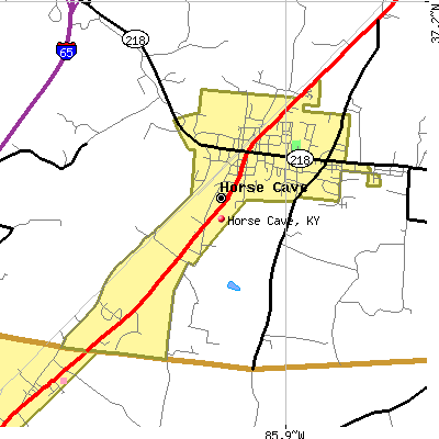 Horse Cave map