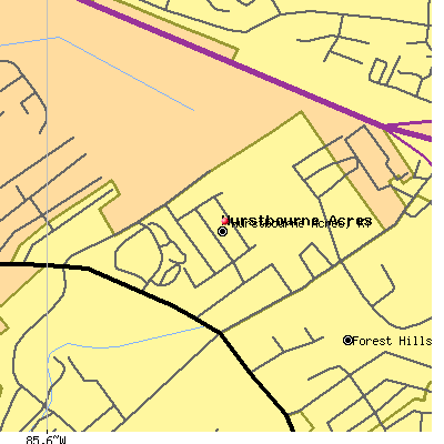 Hurstbourne Acres map