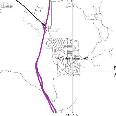 Cordes Lakes map