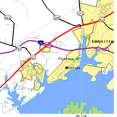 Kuttawa map