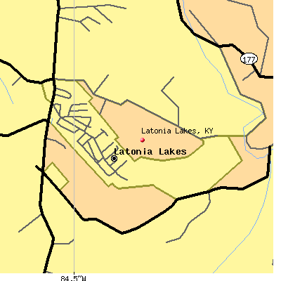 Latonia Lakes map
