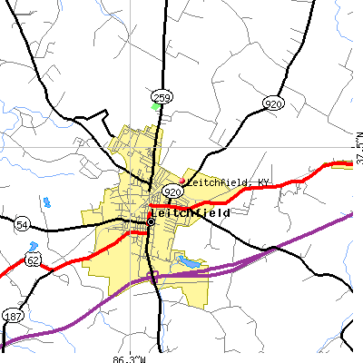 Leitchfield map