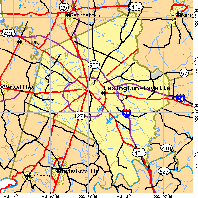 Lexington-Fayette map