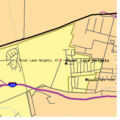 Minor Lane Heights map