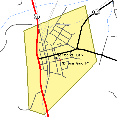 Mortons Gap map