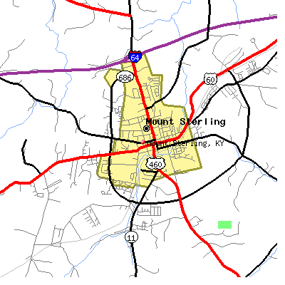 Mount Sterling map