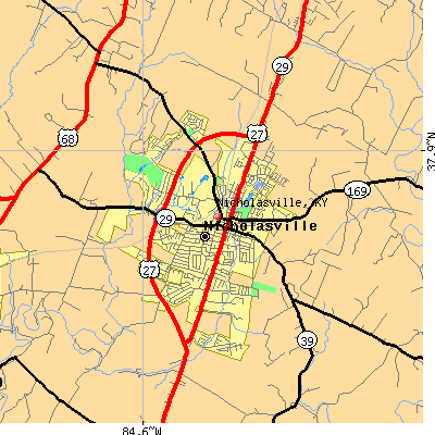 Nicholasville map