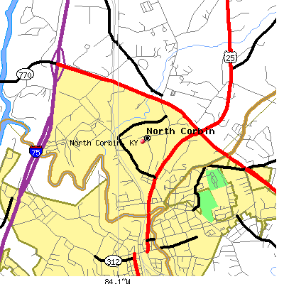 North Corbin map