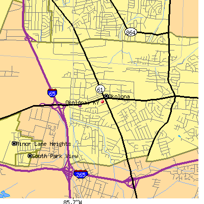 Okolona map