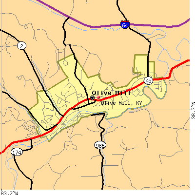 Olive Hill map