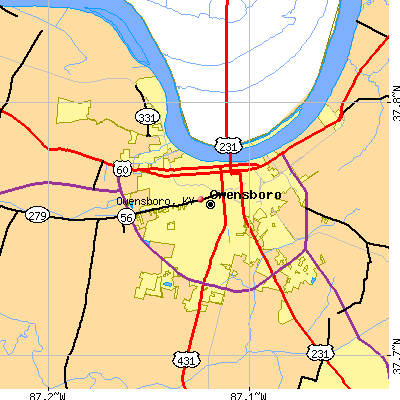 Owensboro map