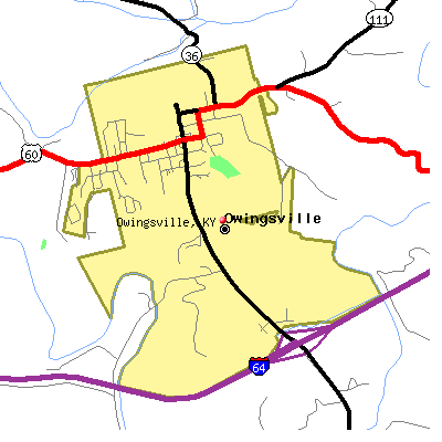 Owingsville map