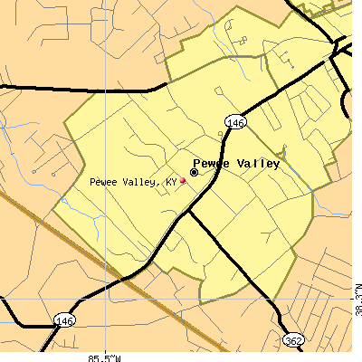 Pewee Valley map