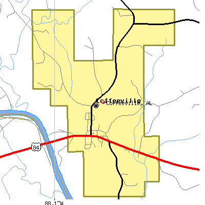 Coffeeville map