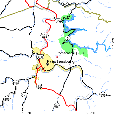 Prestonsburg map