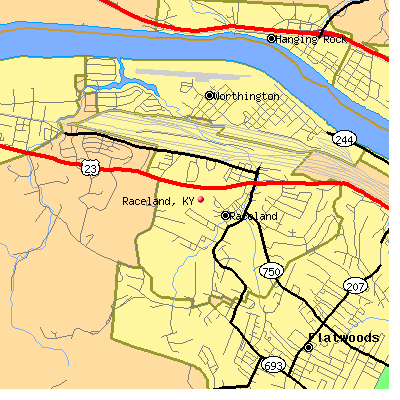 Raceland map