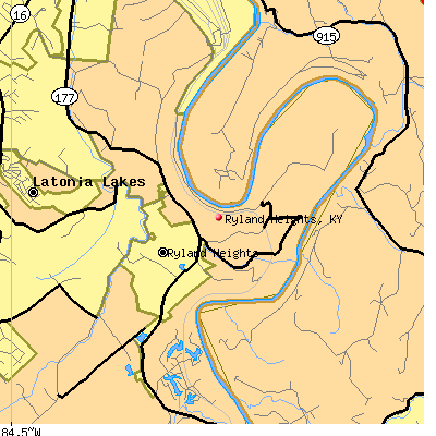 Ryland Heights map