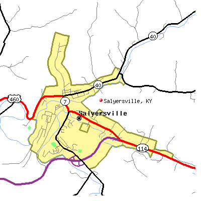 Salyersville map