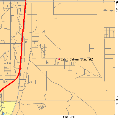 East Sahuarita map