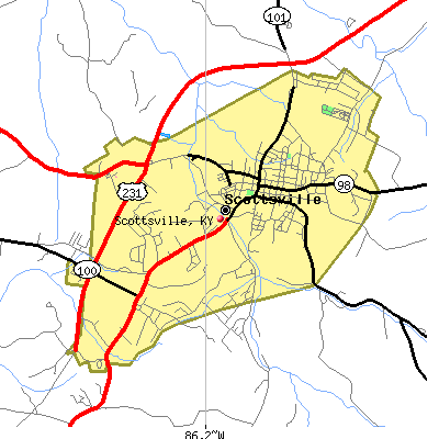 Scottsville map