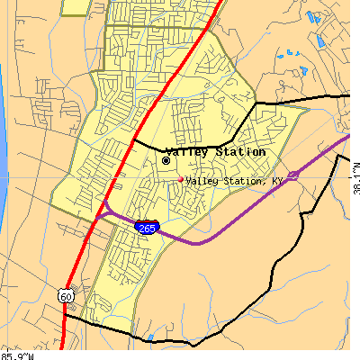 Valley Station map