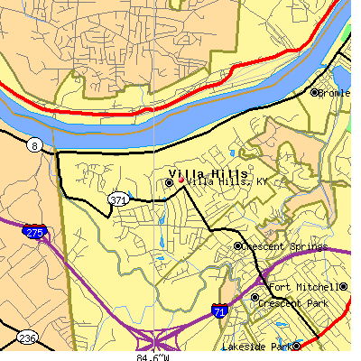 Villa Hills map