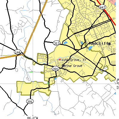 Vine Grove map