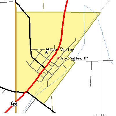 Water Valley map