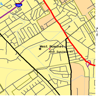 West Buechel map