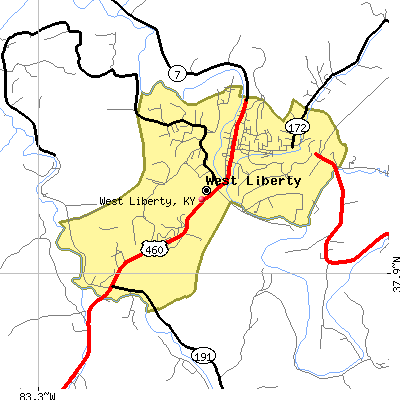 West Liberty map