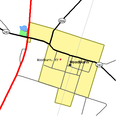 Woodburn map