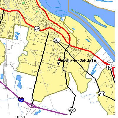 Woodlawn-Oakdale map