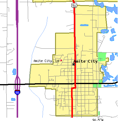 Amite City map