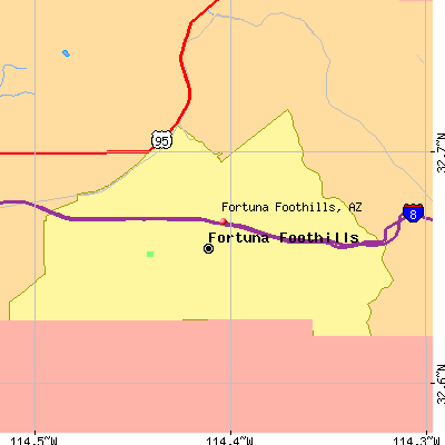 Fortuna Foothills map