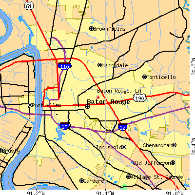 Baton Rouge map